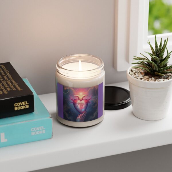 Enchanted Heart Scented Soy Candle - 9oz, Aromatic Relaxation Gift - Image 5