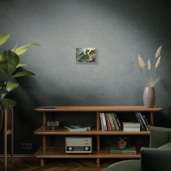 Majestic Green Dragon Canvas Art - Stretched Matte Decor for Fantasy Lovers - Image 10