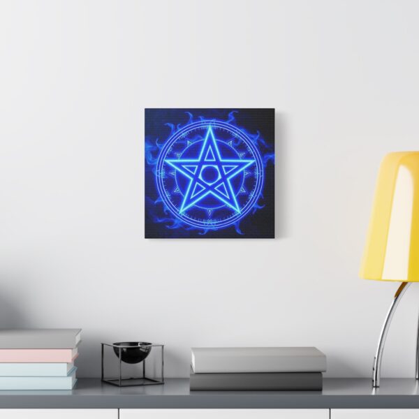 Mystical Blue Pentagram Canvas Art – Modern Wall Decor for Magic Lovers - Image 18
