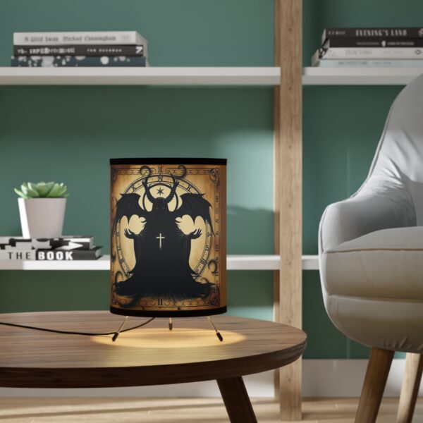 Gothic Tripod Lamp with High-Res Dragon Shade - Stylish Home Decor for Fantasy Lovers - Image 6