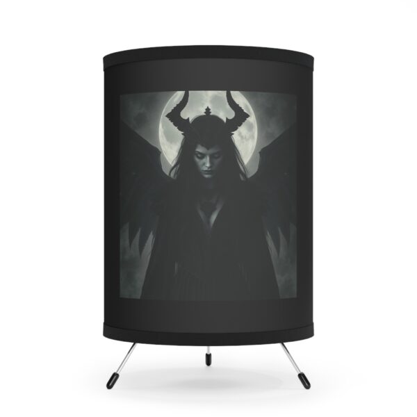 Gothic Tripod Lamp with High-Res Printed Shade - Dark Fantasy Home Decor - Image 2