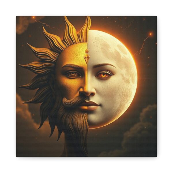 Sun and Moon Canvas Art - Mystical Stretched Matte Wall Decor - Image 11