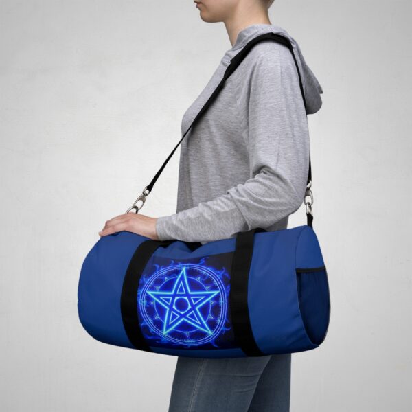 Mystic Blue Pentagram Duffel Bag - Stylish Gym & Travel Tote for Occult Enthusiasts - Image 2