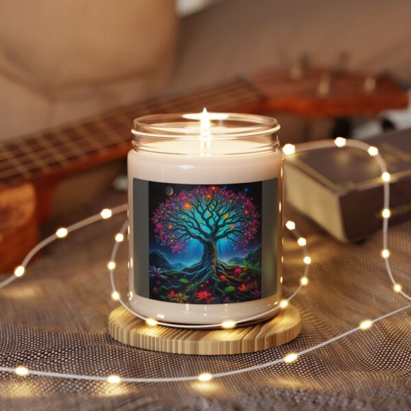 Vibrant Tree of Life Scented Soy Candle - 9oz - Image 4