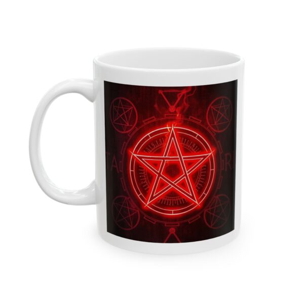 Red Pentagram Ceramic Mug - Perfect for Coffee Lovers - Image 4