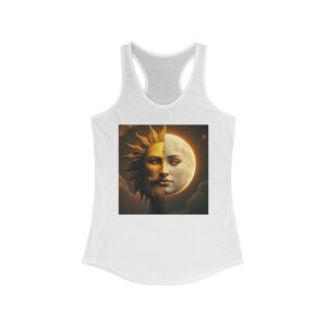 Sun and Moon Graphic Women's Racerback Tank Top - Perfect for Summer Days
