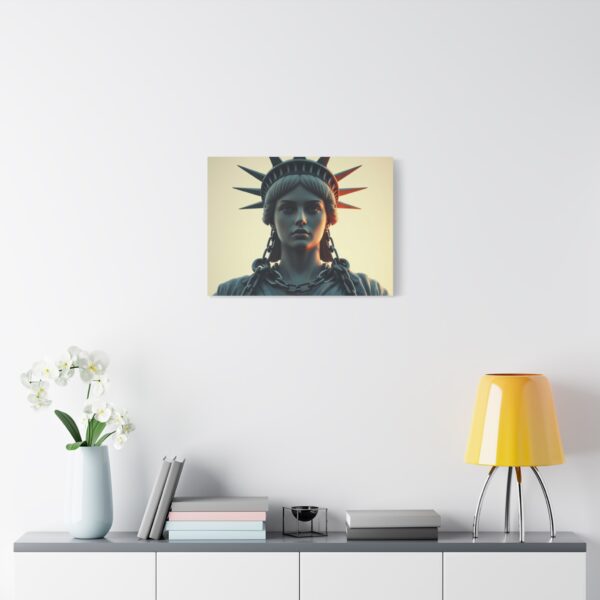 Liberty in Chains Wall Art - Matte Stretched Canvas Decor with Statue of Liberty Design - Image 3