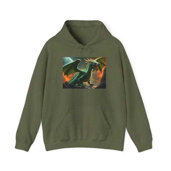 Green Dragon Graphic Hoodie for Gamers & Fantasy Lovers - Image 2