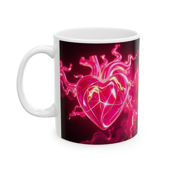 Electric Heart Ceramic Mug - 11oz & 15oz | Vibrant Coffee Cup for Love & Joy - Image 4