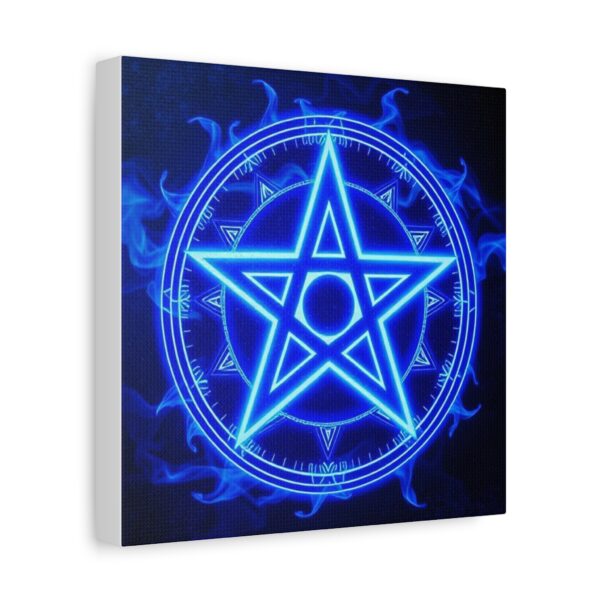 Mystical Blue Pentagram Canvas Art – Modern Wall Decor for Magic Lovers - Image 12