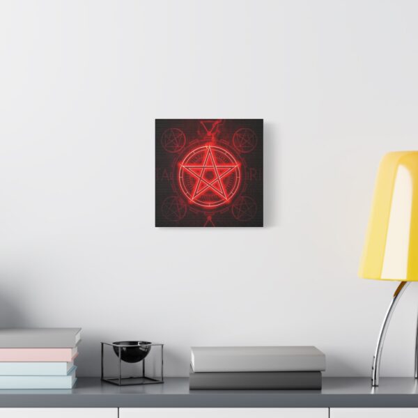 Red Pentagram Canvas Art - Mystical Home Decor - Image 13