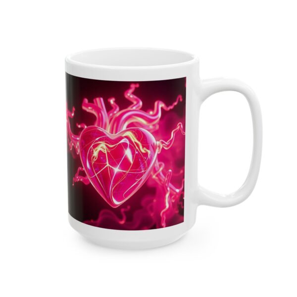 Electric Heart Ceramic Mug - 11oz & 15oz | Vibrant Coffee Cup for Love & Joy - Image 17