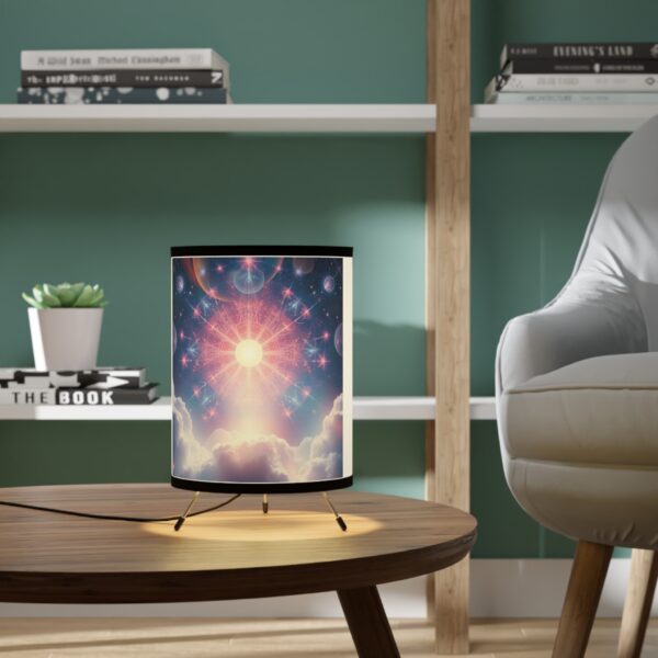 Cosmic Tripod Lamp with High-Res Printed Shade - Celestial Home Decor - Image 6