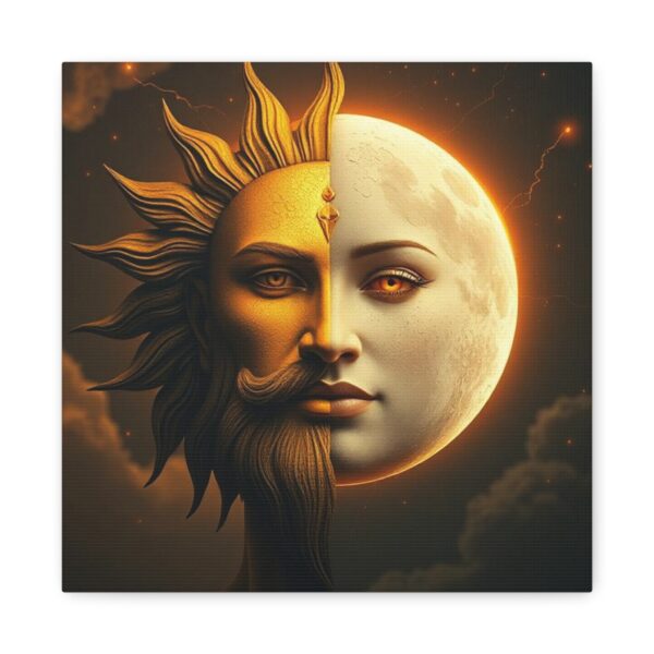 Sun and Moon Canvas Art - Mystical Stretched Matte Wall Decor - Image 16
