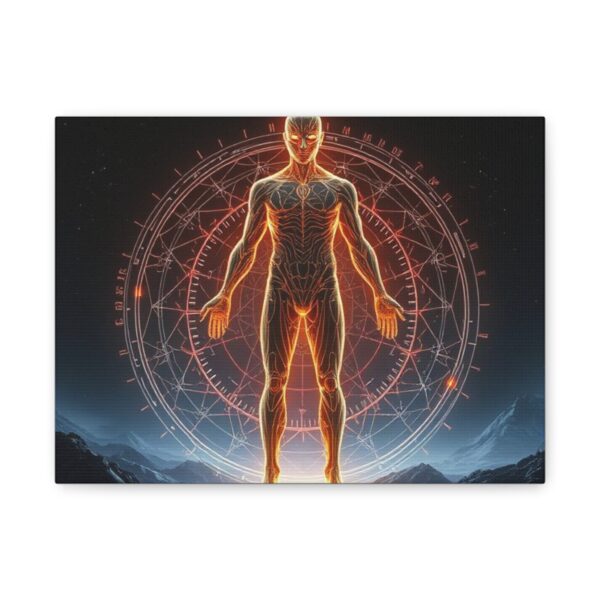 Quantum Man Matte Canvas Art - Stretched 1.25" - Sci-Fi Design - Image 6