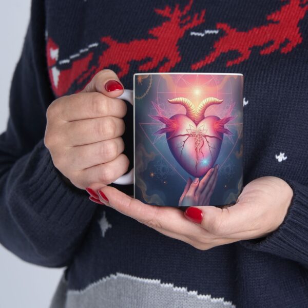 Mystical Heart Ceramic Mug - 11oz & 15oz, Perfect for Spiritual Lovers - Image 12