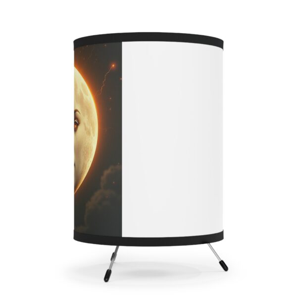 Sun and Moon Tripod Lamp - High-Res Printed Shade - Image 5