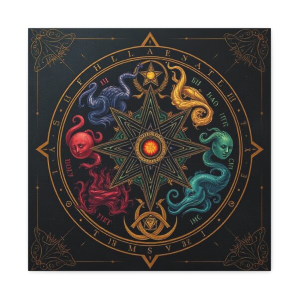 Mystical Elemental Chart Canvas Wall Art - Stretched Decor for Discerning Consumers - Image 2