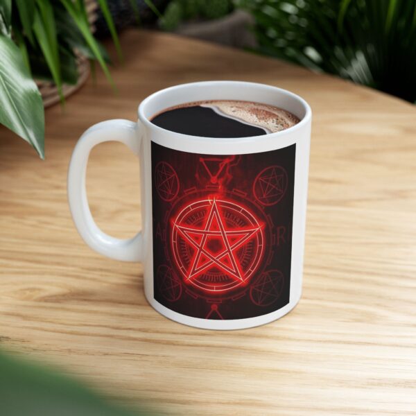 Red Pentagram Ceramic Mug - Perfect for Coffee Lovers - Image 9