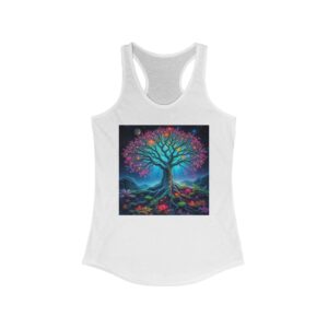 Colorful Tree of Life Women's Racerback Tank - Ideal for Summer Wear