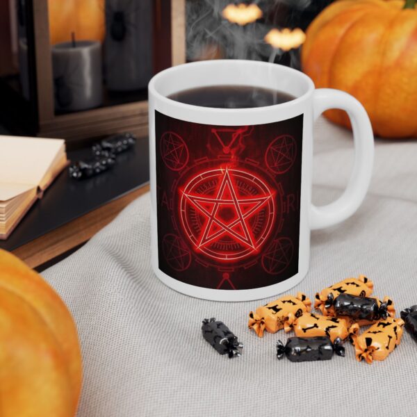 Red Pentagram Ceramic Mug - Perfect for Coffee Lovers - Image 8