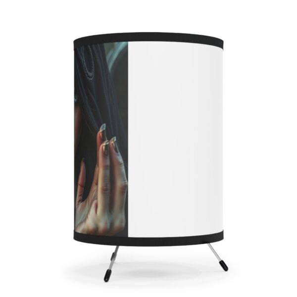 Prophetess Tripod Lamp with High-Res Shade - Unique Decor for Mysterious Ambiance - Image 5