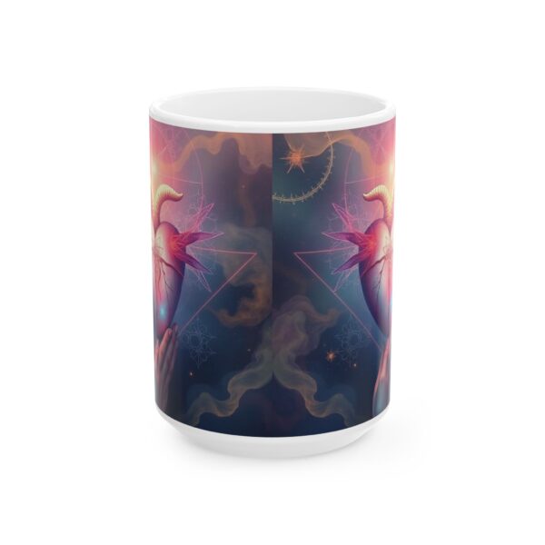 Mystical Heart Ceramic Mug - 11oz & 15oz, Perfect for Spiritual Lovers - Image 14