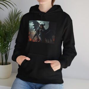 Dark Fantasy Hoodie - Unisex Heavy Blend™ Sweatshirt with Fiery Demon Design