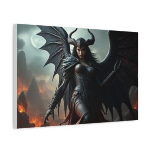 Demon Queen Canvas Print - Enchanting Dark Mistress Artwork