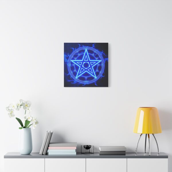Mystical Blue Pentagram Canvas Art – Modern Wall Decor for Magic Lovers - Image 28
