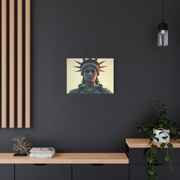 Liberty in Chains Wall Art - Matte Stretched Canvas Decor with Statue of Liberty Design - Image 4