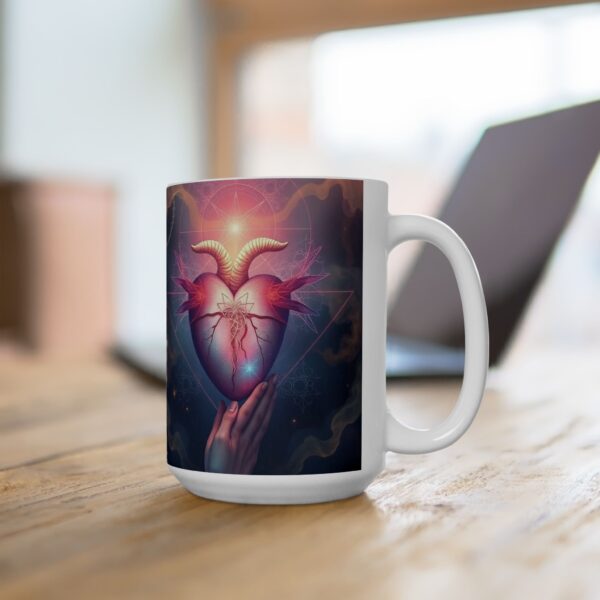 Mystical Heart Ceramic Mug - 11oz & 15oz, Perfect for Spiritual Lovers - Image 18