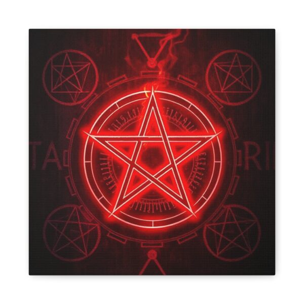 Red Pentagram Canvas Art - Mystical Home Decor - Image 16