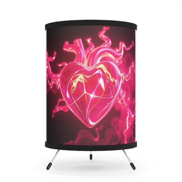 Heartbeat Tripod Lamp - Colorful High-Res Shade for Home Decor - Image 2