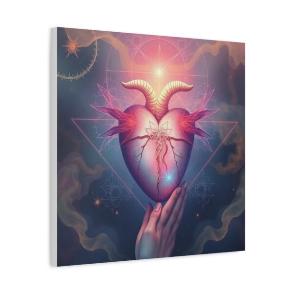 Mystical Heart Canvas Wall Art - Stretched Matte Design for Bohemian Decor - Image 22
