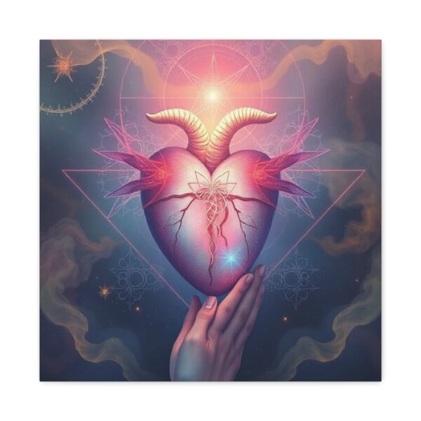 Mystical Heart Canvas Wall Art - Stretched Matte Design for Bohemian Decor - Image 21