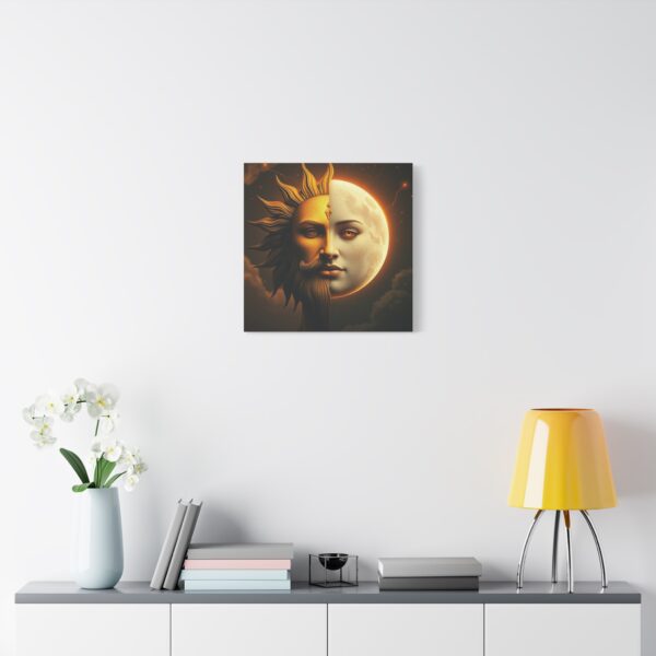 Sun and Moon Canvas Art - Mystical Stretched Matte Wall Decor - Image 28