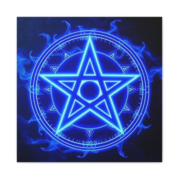 Mystical Blue Pentagram Canvas Art – Modern Wall Decor for Magic Lovers - Image 26