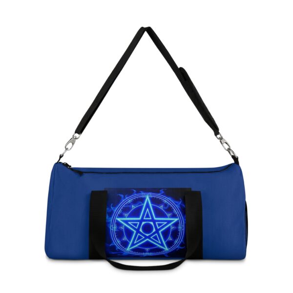 Mystic Blue Pentagram Duffel Bag - Stylish Gym & Travel Tote for Occult Enthusiasts - Image 3