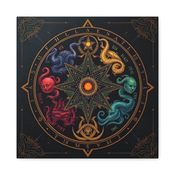 Mystical Elemental Chart Canvas Wall Art - Stretched Decor for Discerning Consumers - Image 21