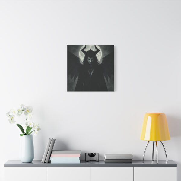 Gothic Moonlit Canvas Art - Dark Angel Decor - Image 3