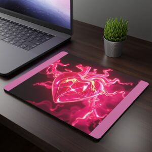 Vibrant Heart Mouse Pad - Colorful Desk Accessory for Creative Souls
