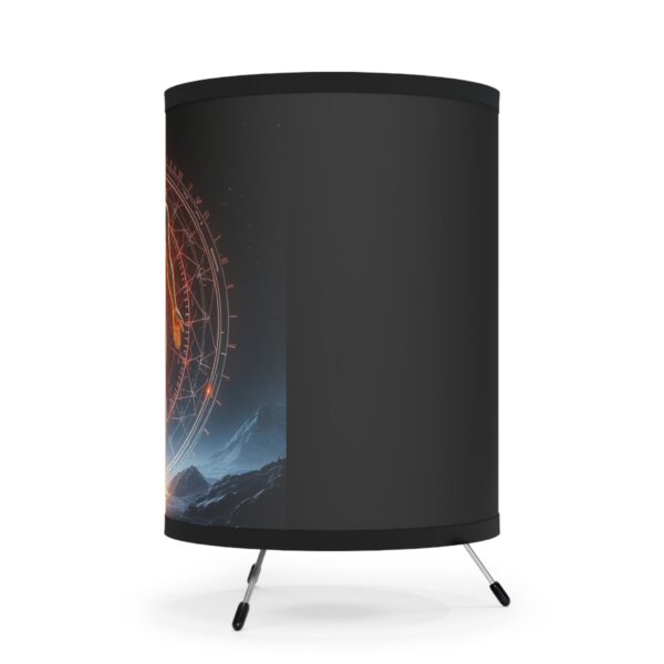 Quantum Man Tripod Lamp with High-Res Shade - Cosmic Human Design - Image 5