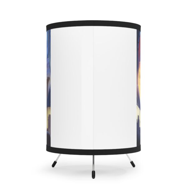 Blue Dragon and Mistress Tripod Lamp with High-Res Shade - Image 4