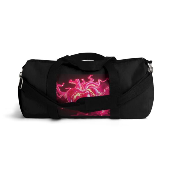 Neon Heart Design Duffel Bag - Perfect for Gym and Weekend Getaways - Image 5