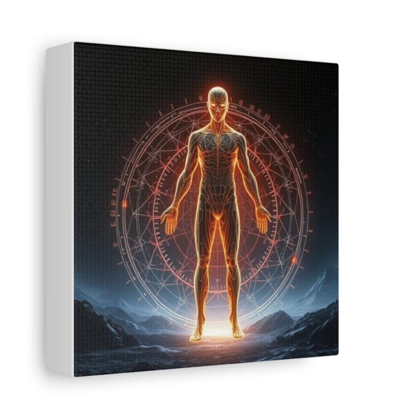 Quantum Man Matte Canvas Art - Stretched 1.25" - Sci-Fi Design - Image 12
