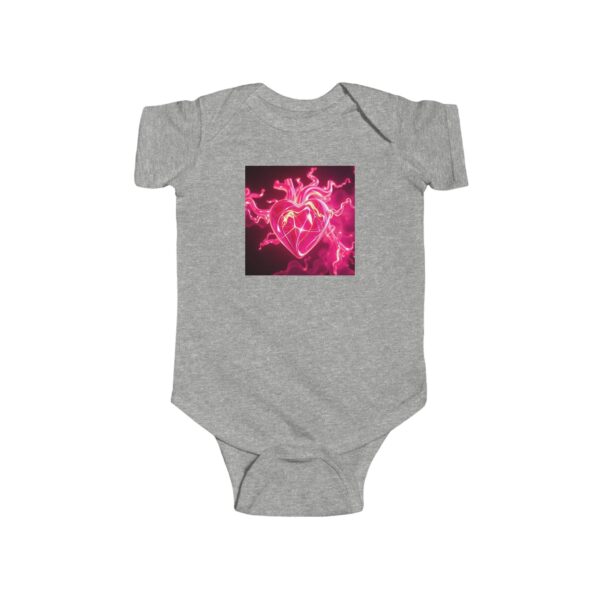 Electric Heart Infant Bodysuit - Cute & Stylish Baby Onesie for New Parents - Image 4