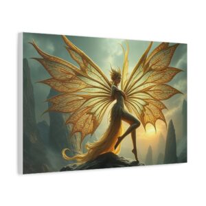 Yellow Fairy Art Print - Stretched Matte Canvas