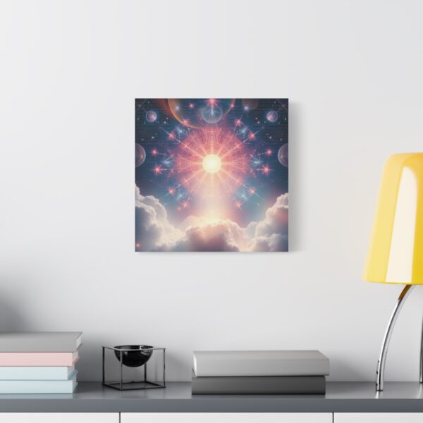 Cosmic Sun Canvas Art - 1.25" Stretched Matte Wall Decor - Image 3