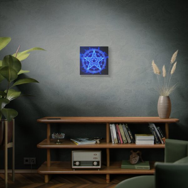 Mystical Blue Pentagram Canvas Art – Modern Wall Decor for Magic Lovers - Image 25
